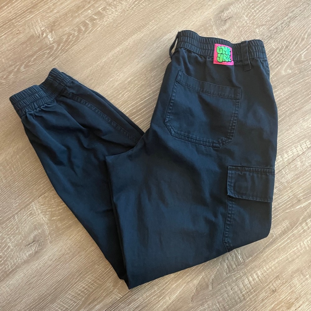 Empyre Mens Cargo Jogger Pants Medium Black Cotton Relax Fit Skate Streetwear